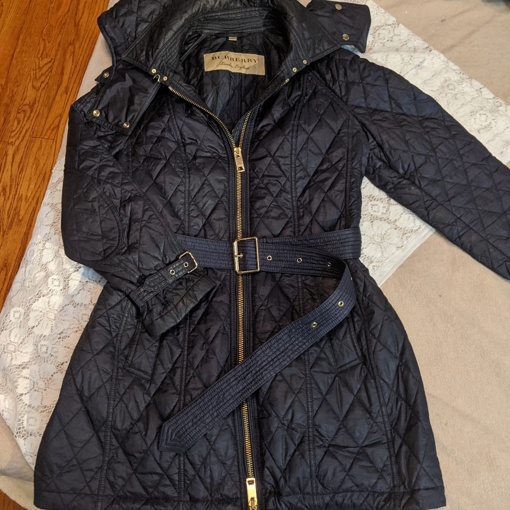 Authentic!!Burberry Navy Blue Coat